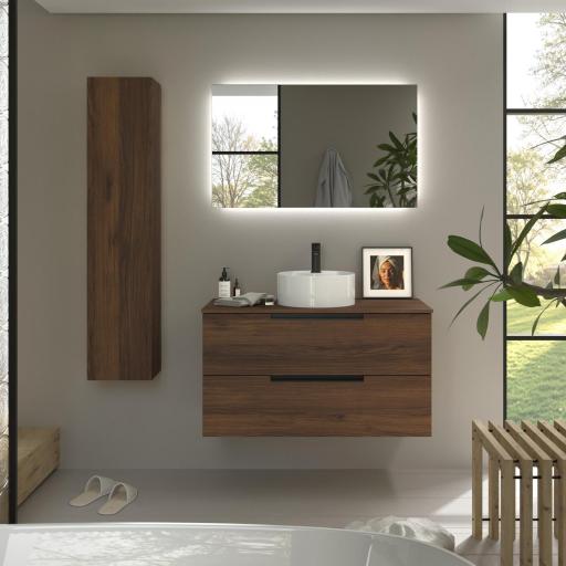 Mueble de baño sobreencimera Leni 2 cajones suspendido de Salgar [3]