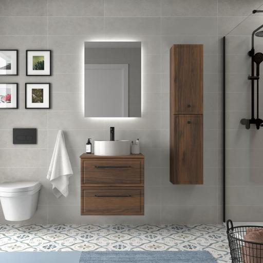 Mueble de baño sobreencimera Runa 2 cajones suspendido de Salgar [5]