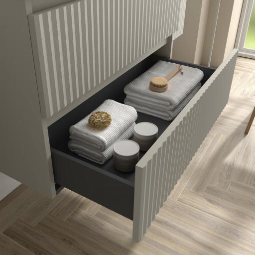 Mueble de baño sobre encimera Kira 2 cajones suspendido de Salgar [4]