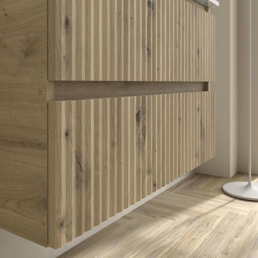 Mueble de baño Kira 4 cajones 160 cm 2 senos suspendido de Salgar [6]