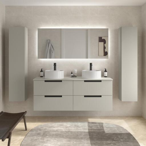 Mueble de baño sobreencimera Leni 4 cajones 2 senos suspendido de Salgar [1]