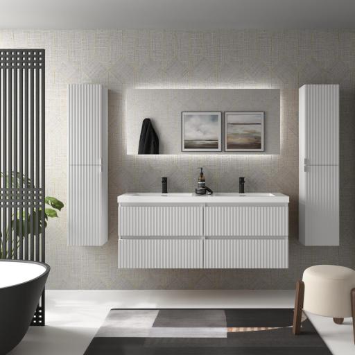Mueble de baño Kira 4 cajones 140cm 2 senos suspendido de Salgar [0]