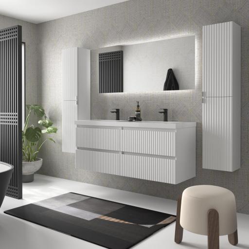 Mueble de baño Kira 4 cajones 140cm 2 senos suspendido de Salgar [6]