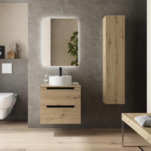 Mueble de baño sobreencimera Leni 2 cajones suspendido de Salgar [2]