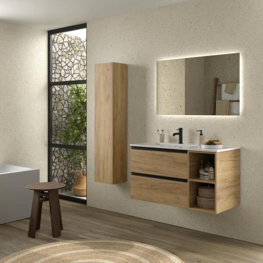 Mueble de baño Bequia Plus Metal suspendido 2 cajones 2 huecos de Salgar [4]