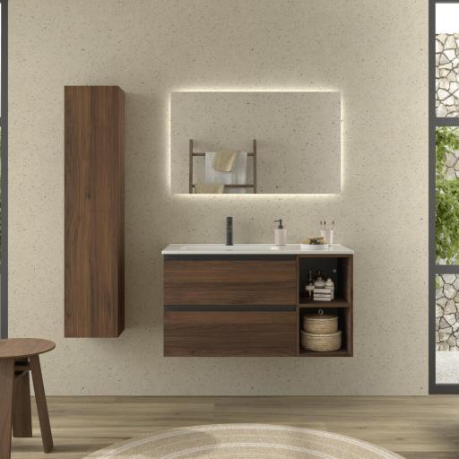 Mueble de baño Bequia Plus Metal suspendido 2 cajones 2 huecos de Salgar [2]