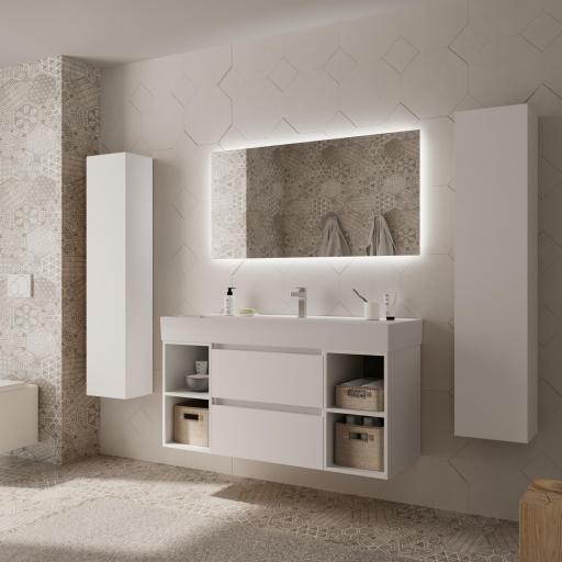 Mueble de baño Bequia Plus suspendido 2 cajones 4 huecos 120cm de Salgar [1]