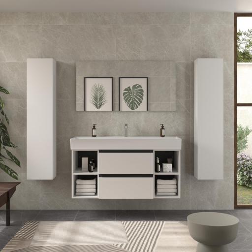 Mueble de baño Bequia Plus Metal suspendido 2 cajones 4 huecos de Salgar [0]