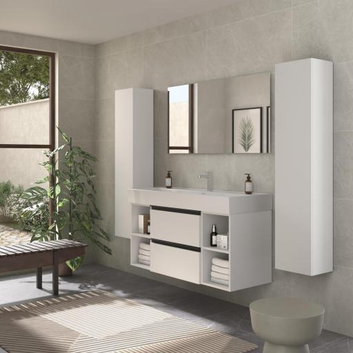 Mueble de baño Bequia Plus Metal suspendido 2 cajones 4 huecos de Salgar [3]