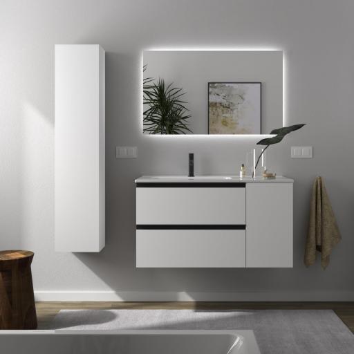 Mueble de baño Bequia Plus Metal 2 cajones 1 puerta suspendido de Salgar