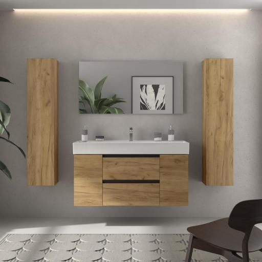 Mueble de baño Bequia Plus Metal 2 cajones 2 puertas 120cm de Salgar [2]