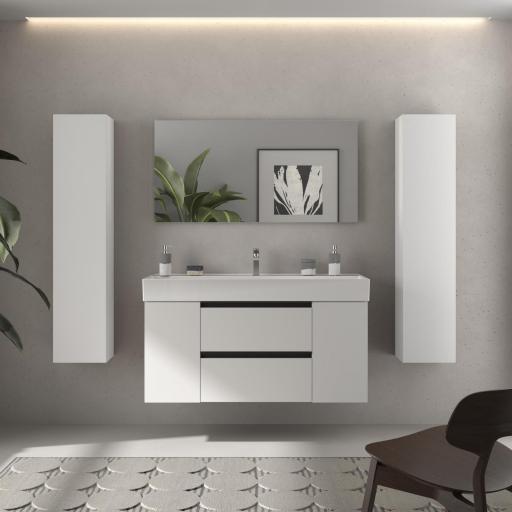 Mueble de baño Bequia Plus Metal 2 cajones 2 puertas 120cm de Salgar