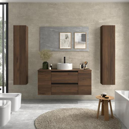 Mueble de baño sobre encimera Bequia Plus Metal suspendido 2 cajones 2 puertas 120cm de Salgar [0]
