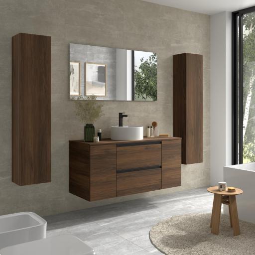 Mueble de baño sobre encimera Bequia Plus Metal suspendido 2 cajones 2 puertas 120cm de Salgar [1]