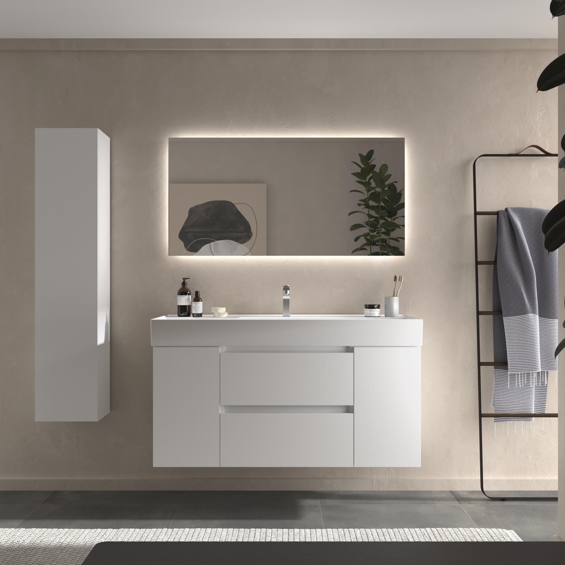 Mueble de baño Bequia Plus suspendido 2 cajones 2 puertas 120cm de Salgar