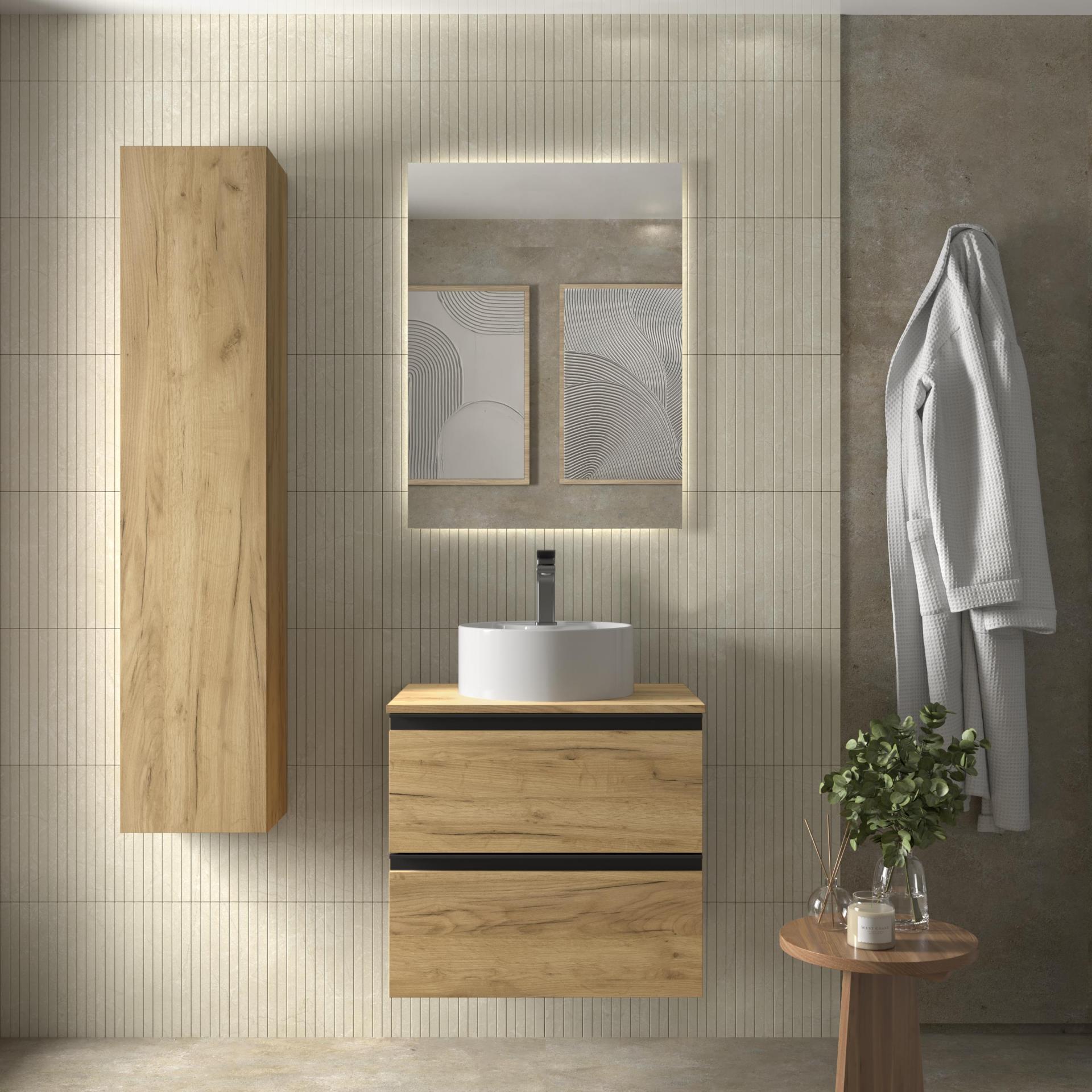 Mueble de baño sobre encimera Bequia Metal 2 o 4 cajones suspendido de Salgar