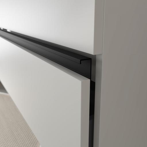 Mueble de baño sobre encimera Bequia Plus Metal suspendido 2 cajones 1 puerta blanco mate de Salgar [2]