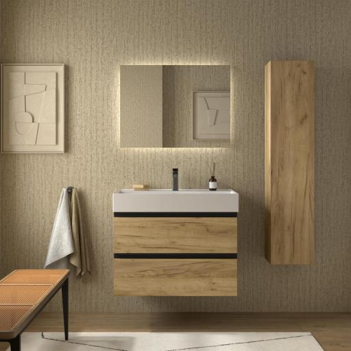 Mueble de baño Bequia Metal 2 o 4 cajones suspendido con lavabo Veneto de Salgar [1]