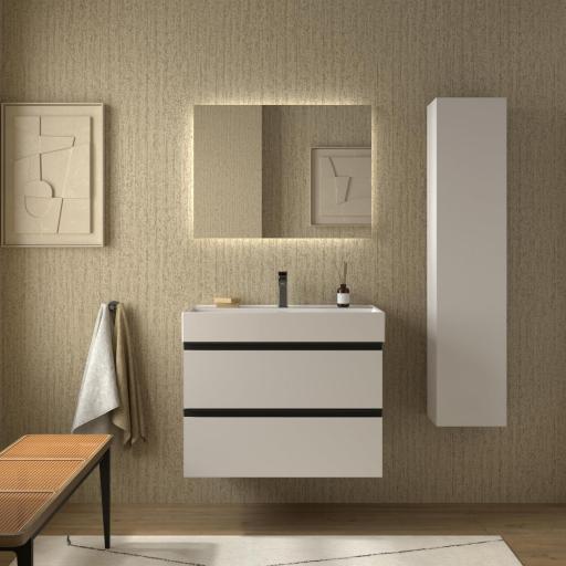 Mueble de baño Bequia Metal 2 o 4 cajones suspendido con lavabo Veneto de Salgar [0]