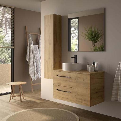 Mueble de baño sobre encimera Morai Plus 2 cajones 1 puerta lado reversible de Salgar [1]