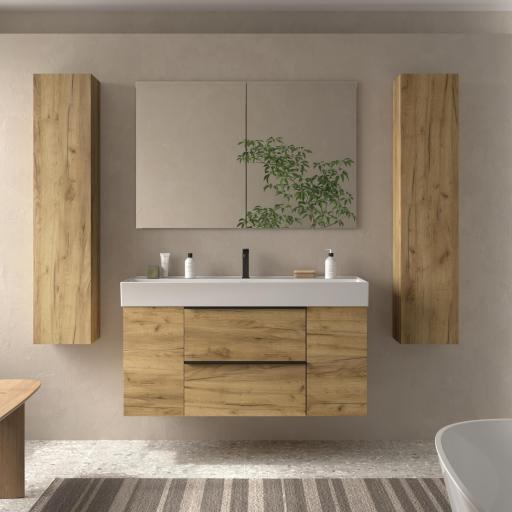 Mueble de baño Nabua Plus 2 cajones 2 puertas suspendido de Salgar