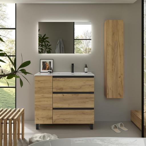Mueble de baño Bequia Plus Metal 3 cajones 1 puerta de Salgar [1]