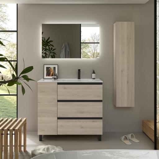 Mueble de baño Bequia Plus Metal 3 cajones 1 puerta de Salgar [2]
