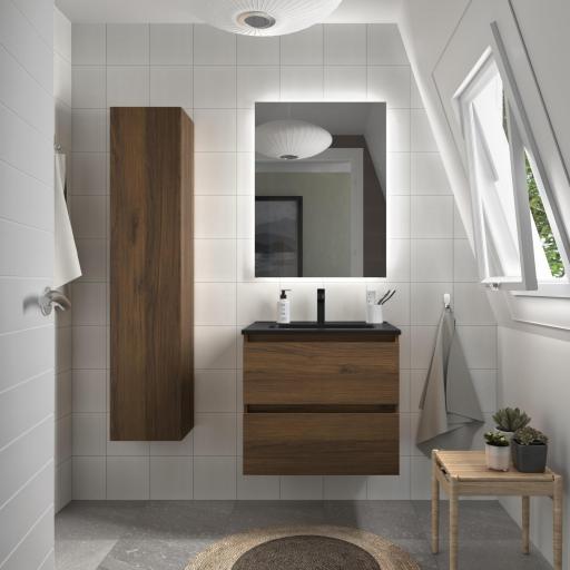 Mueble de baño Bequia 2 o 4 cajones suspendido roble o nogal de Salgar [1]