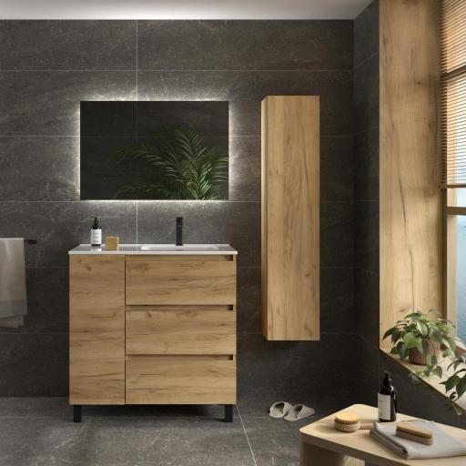 Mueble de baño Bequia Plus 3 cajones 1 puerta con patas de Salgar [1]