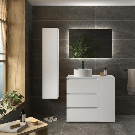 Mueble de baño sobre encimera Bequia Plus 3 cajones 1 puerta con patas de Salgar [0]