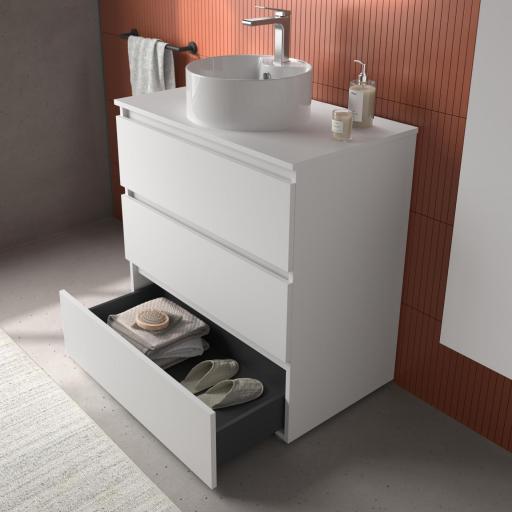 Mueble de baño sobre encimera Bequia 3 cajones con patas de Salgar [1]