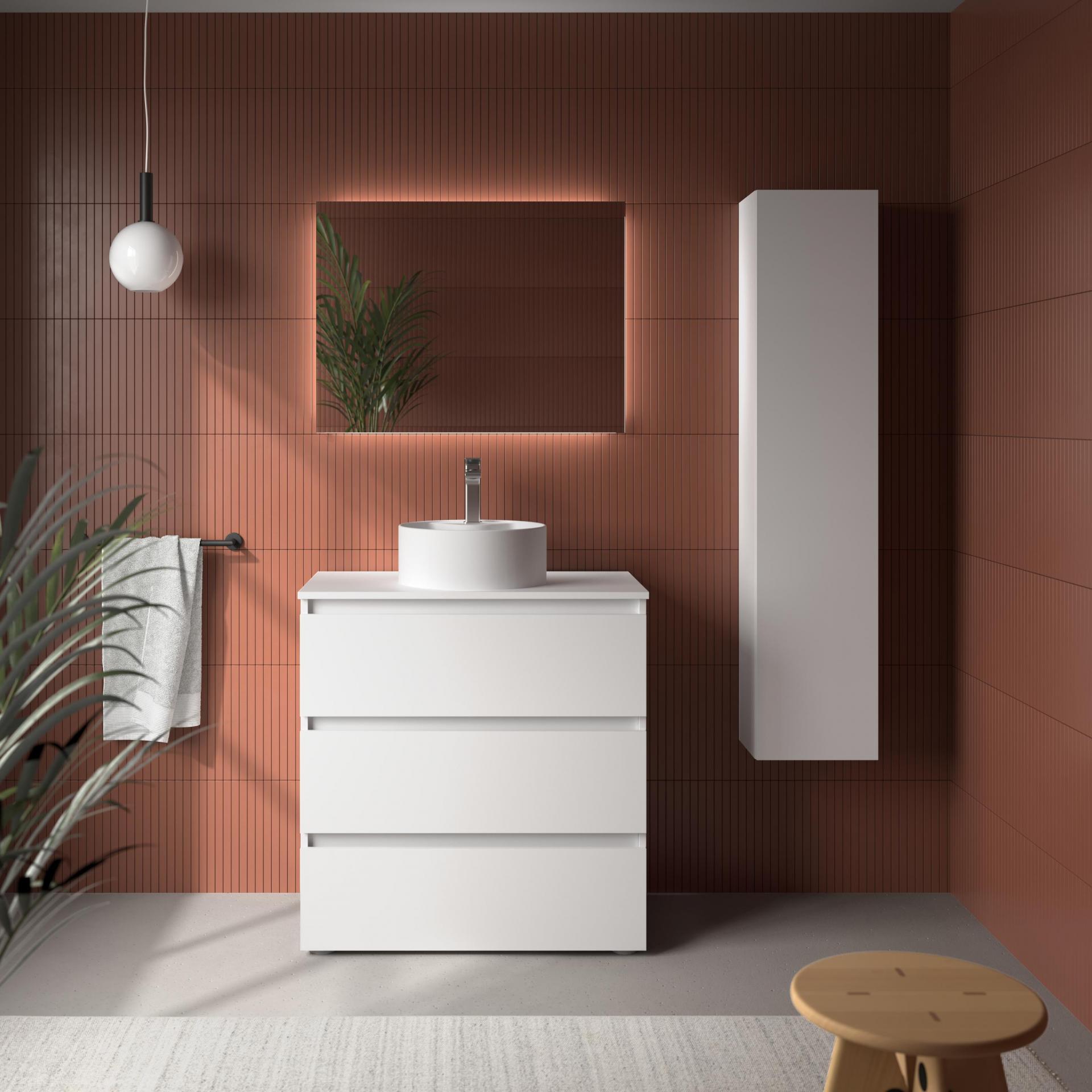 Mueble de baño sobre encimera Bequia 3 cajones con patas de Salgar