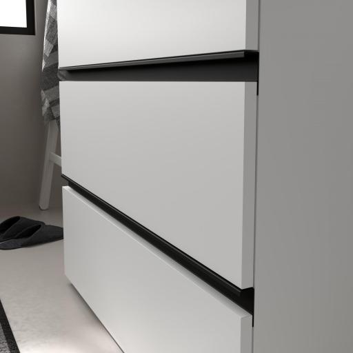 Mueble de baño sobre encimera Bequia Metal 3 o 6 cajones con patas de Salgar [2]