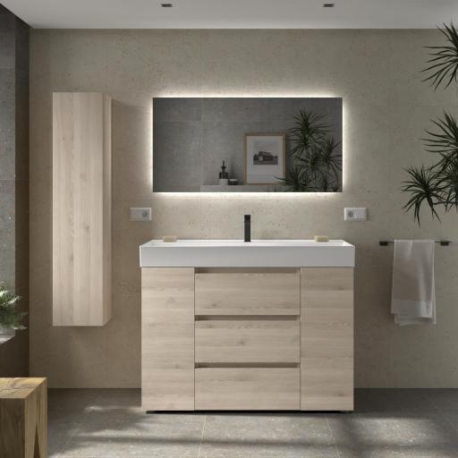 Mueble de baño Bequia Plus 3 cajones 2 puertas con patas de Salgar [3]