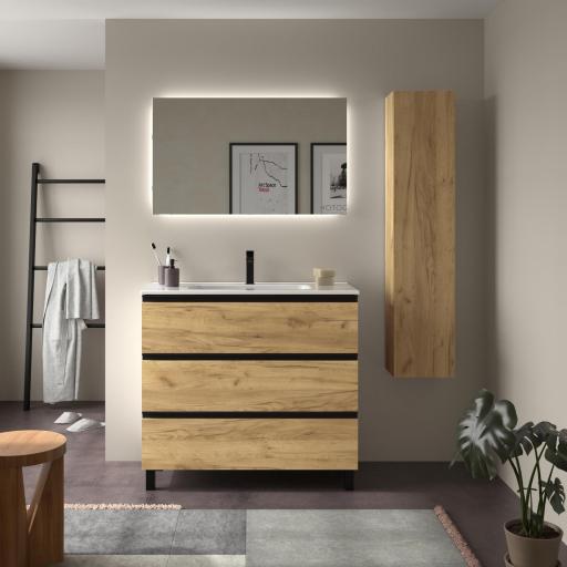Mueble de baño Bequia Metal 3 o 6 cajones con patas de Salgar [3]