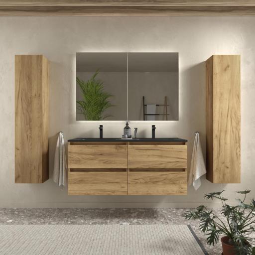 Mueble de baño Bequia 2 o 4 cajones suspendido roble o nogal de Salgar [2]