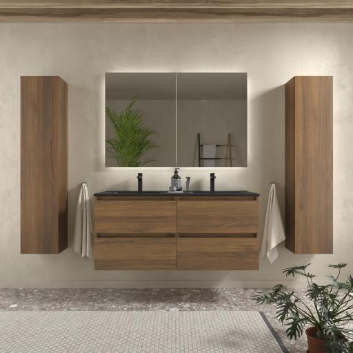 Mueble de baño Bequia 2 o 4 cajones suspendido roble o nogal de Salgar [3]