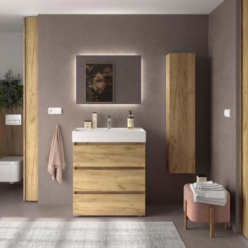 Mueble de baño Bequia 3 cajones con patas y con lavabo Veneto de Salgar  [2]