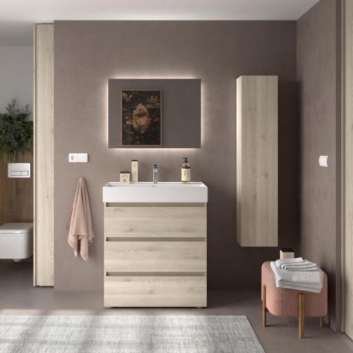Mueble de baño Bequia 3 cajones con patas y con lavabo Veneto de Salgar  [3]