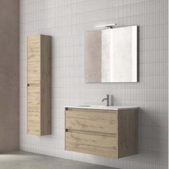 Mueble de baño Sansa suspendido 2 cajones fondo reducido promocion de Royo