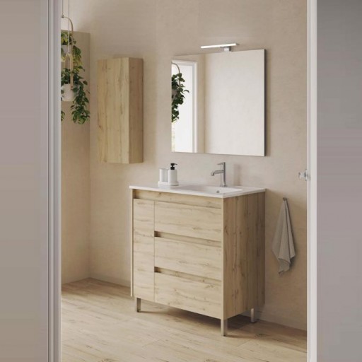 Mueble de baño Sansa con patas 3 cajones con 1 puerta promocion de Royo