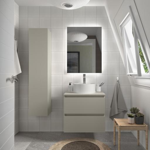 Mueble de baño sobre encimera Bequia 2 o 4 cajones suspendido gris mate de Salgar