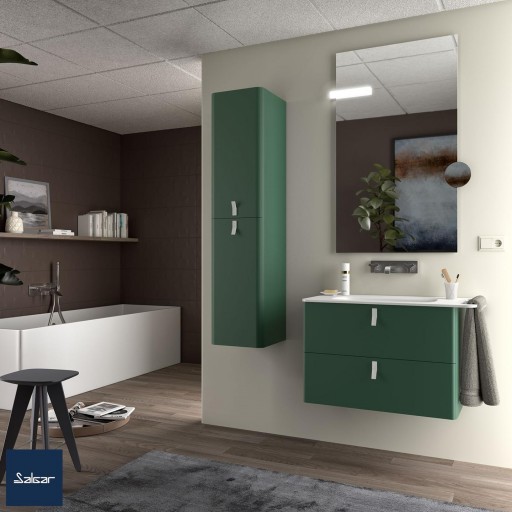 Mueble de baño Uniiq suspendido 2 cajones de Salgar con diferentes acabados [2]
