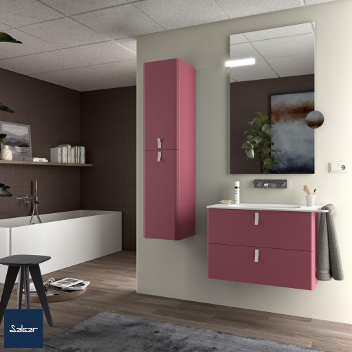 Mueble de baño Uniiq suspendido 2 cajones de Salgar con diferentes acabados [4]