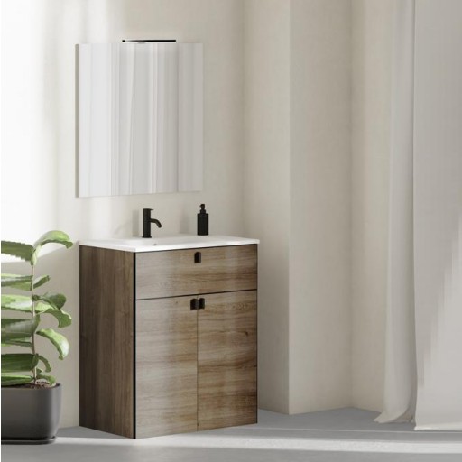 Mueble de baño Win suspendido 1 puerta con 2 cajones promocion de Royo