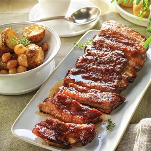 Costillar de Cerdo BBQ Premium Asado en Horno de Leña (600g) [2]