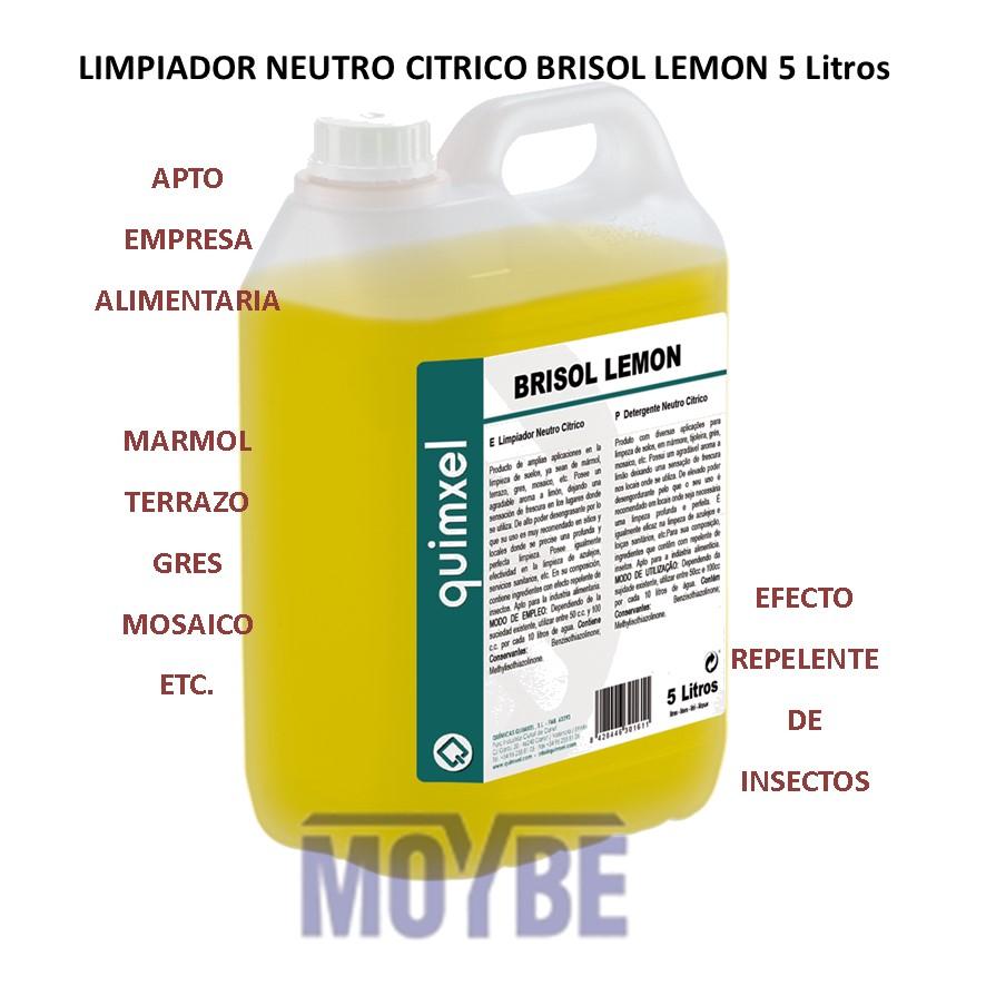 Limpiador Neutro Cítrico BRIXOL LEMON 5 Litros
