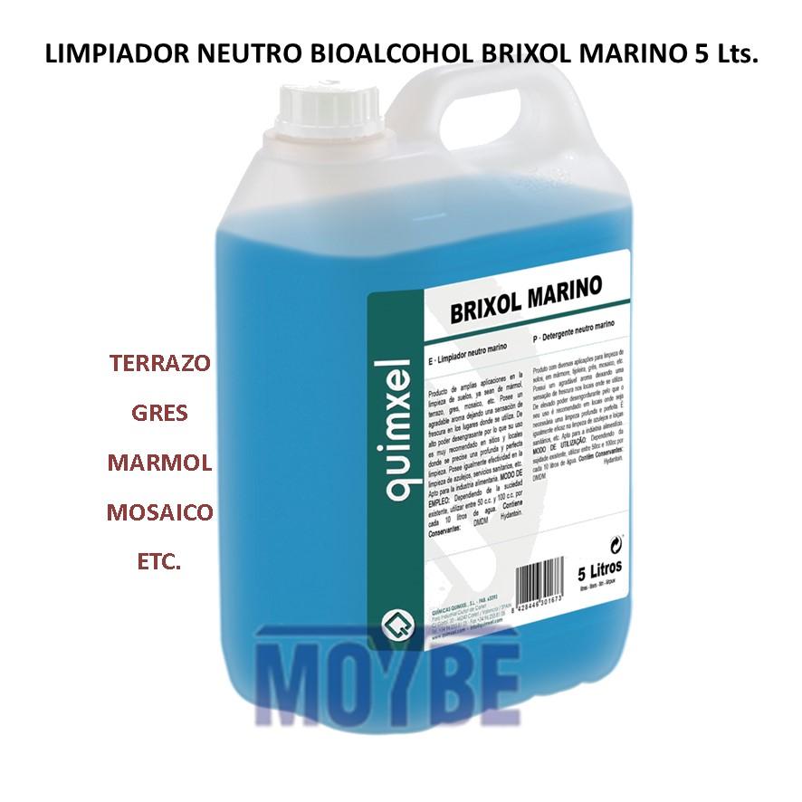 Limpiador Neutro Bioalcohol BRIXOL MARINO 5 Litros
