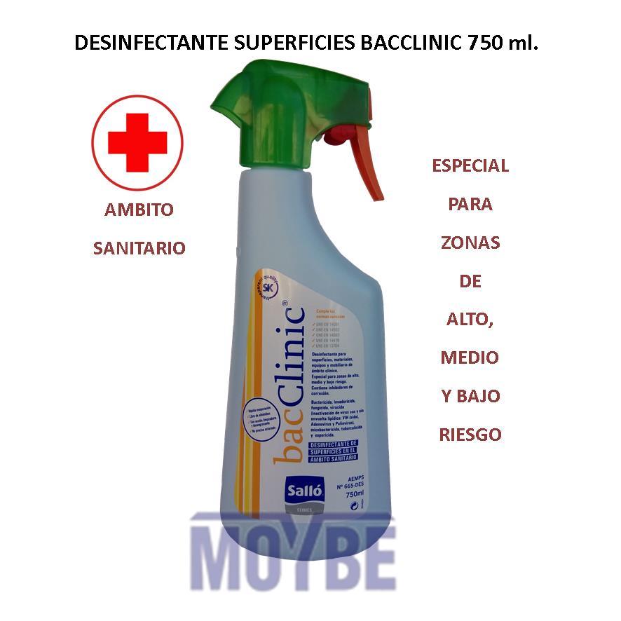 Desintectante Multisuperficies Ambito Sanitario BACCLINIC 750 ml. Pistola