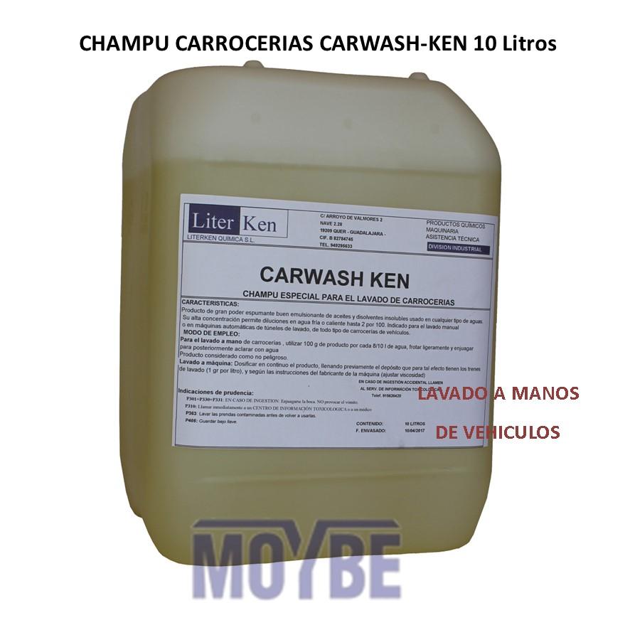 Champu Neutro Carrocerías  CARWASH KEN 10 Lts.